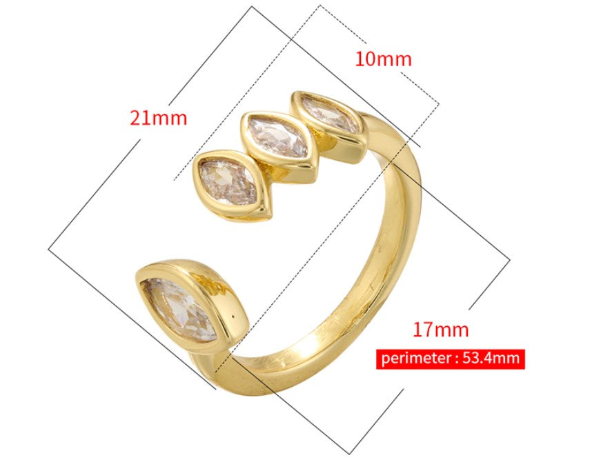 Casual Elegant Simple Style Heart Shape Twist Copper Plating Inlay Artificial Pearls Zircon 18k Gold Plated Open Rings