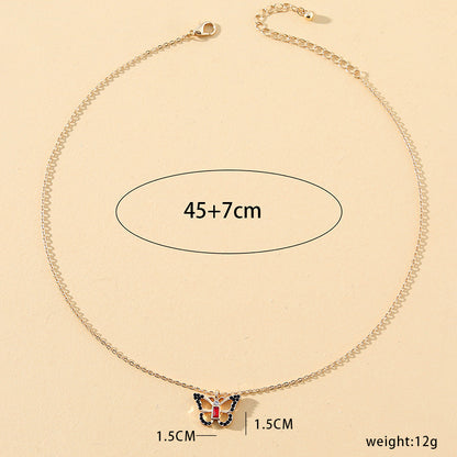 Casual Simple Style Streetwear Butterfly Alloy Wholesale Pendant Necklace