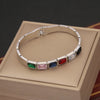 Vintage Style Devil's Eye Stainless Steel Enamel Plating Inlay Zircon Bracelets