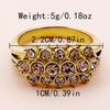 Glam Lady Shiny Geometric Butterfly Twist Stainless Steel Water Drop Plating Inlay Zircon 14k Gold Plated Rings