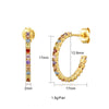 1 Pair Ig Style Simple Style Geometric Plating Inlay Copper Zircon 18k Gold Plated Drop Earrings