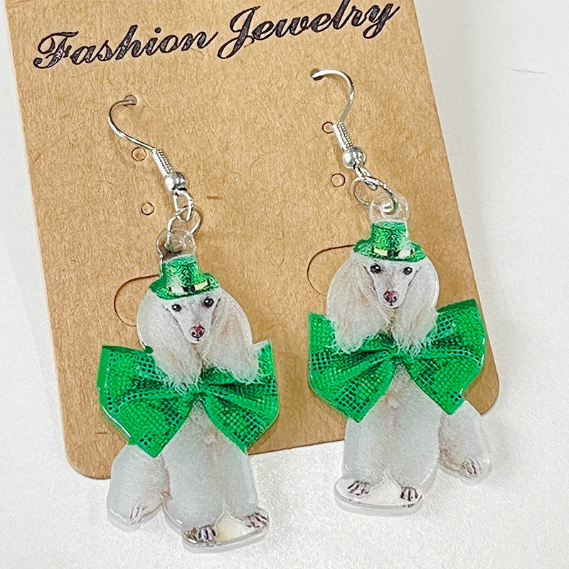 1 Pair Cute Panda Frog Arylic Drop Earrings