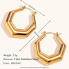 1 Pair Basic Simple Style Classic Style Geometric Plating Stainless Steel 18k Gold Plated Earrings