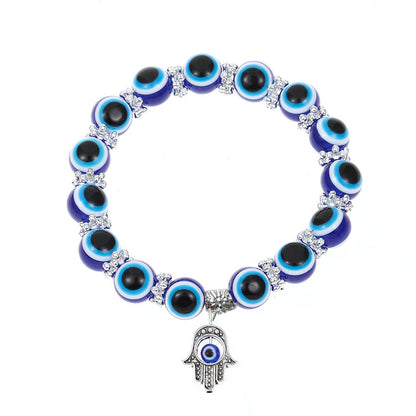 Wholesale Jewelry Streetwear Geometric Devil's Eye Resin Plating Bracelets