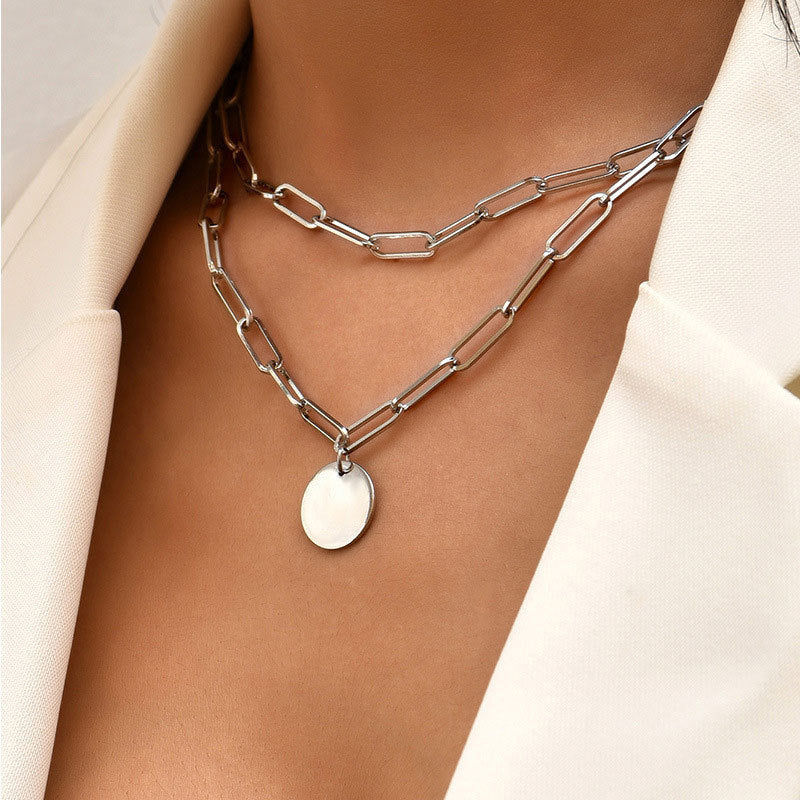 Elegant Streetwear Geometric Alloy Gold Plated Silver Plated Women's Layered Necklaces