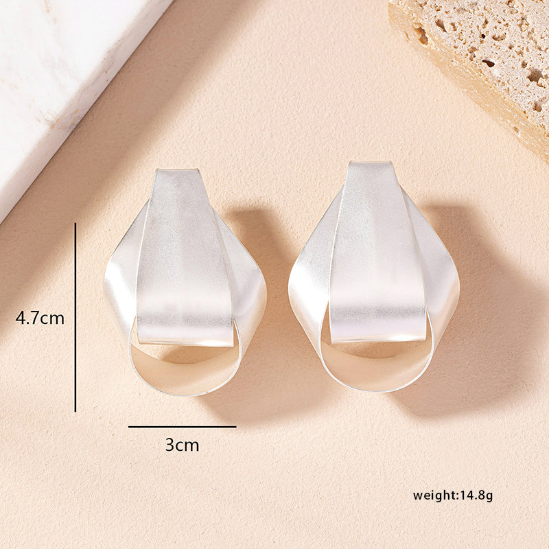 Wholesale Jewelry Simple Style Classic Style Solid Color Alloy 14k Gold Plated Plating Ear Studs