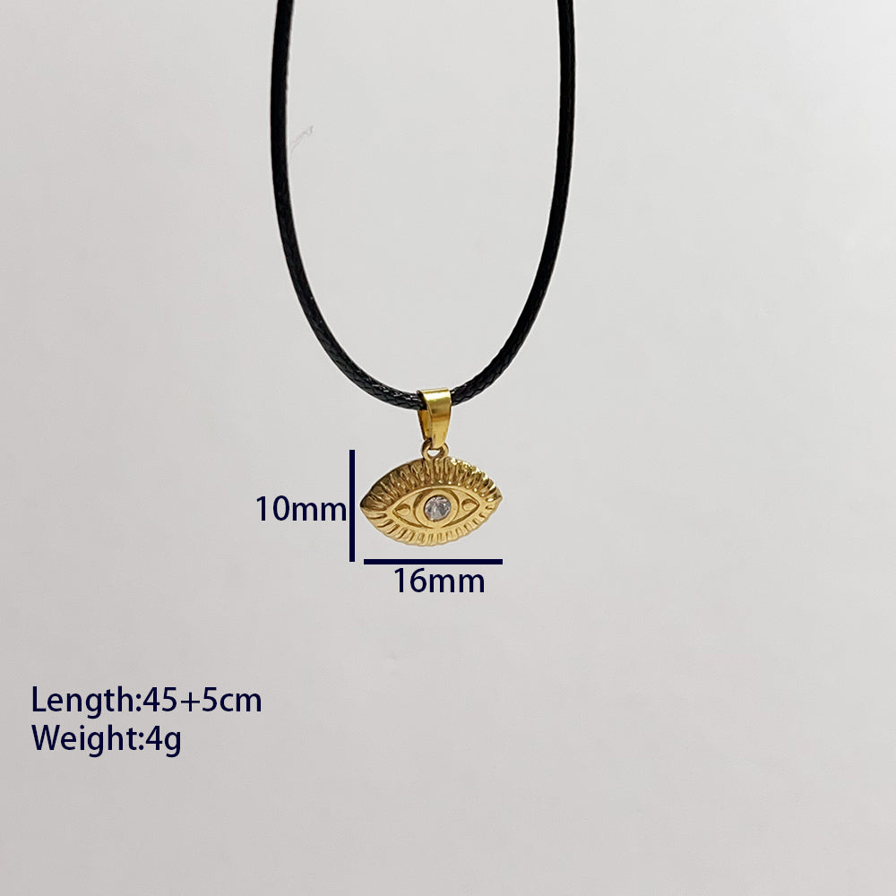 Casual Cute Cross Conch Stainless Steel Plating Gold Plated Pendant Necklace