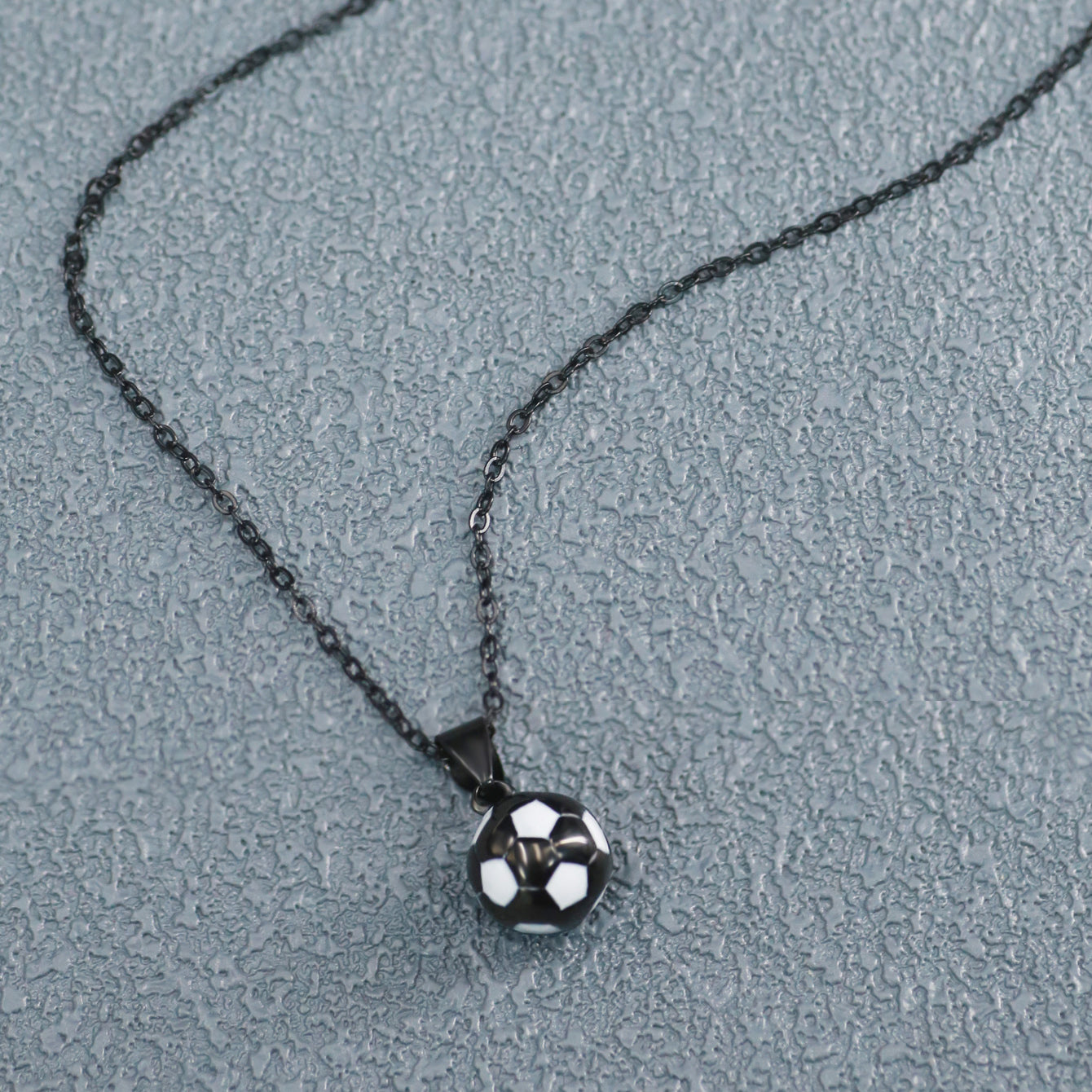 Casual Basketball Football Stainless Steel Enamel Unisex Pendant Necklace