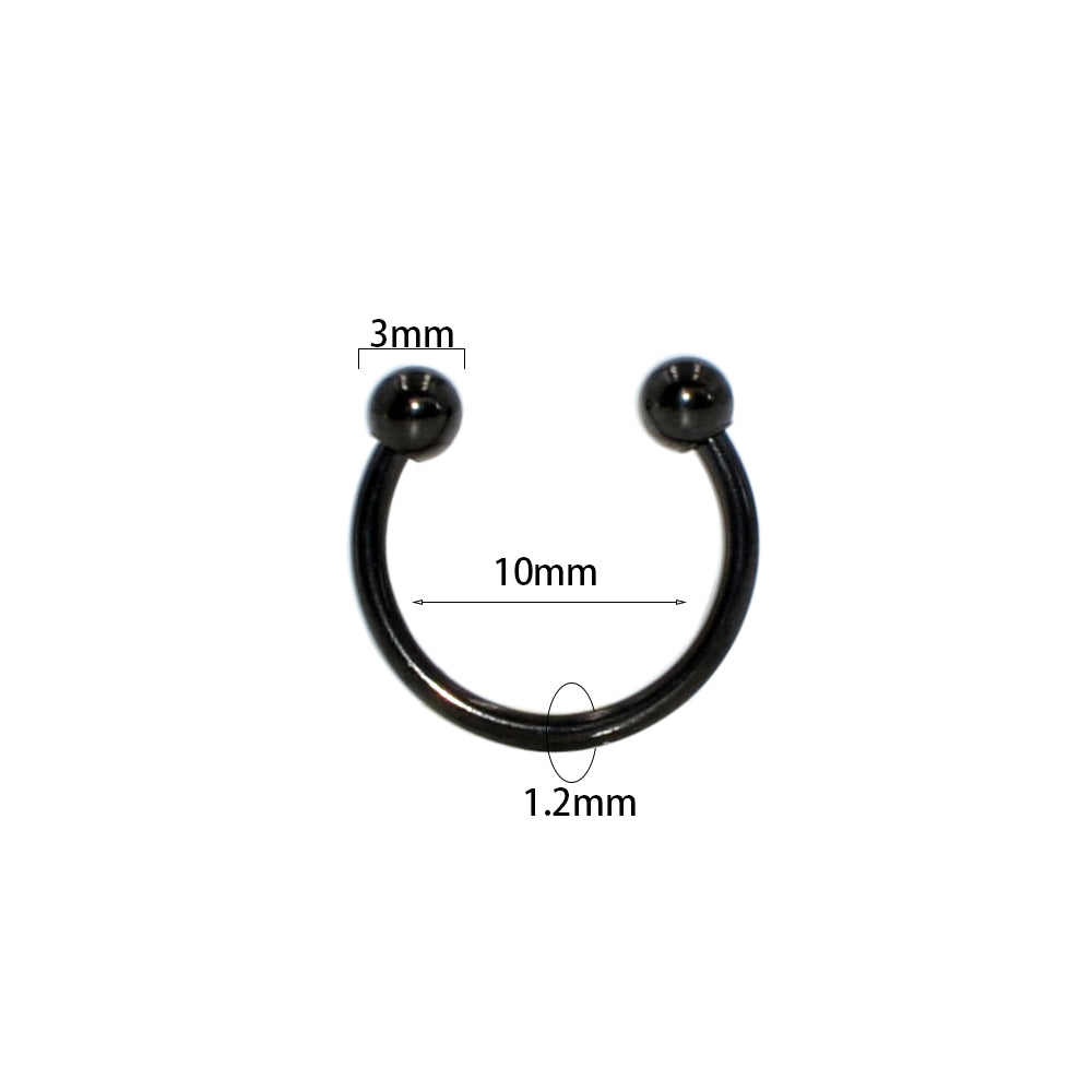 Simple Style U Shape Stainless Steel Lip Stud Nose Ring In Bulk