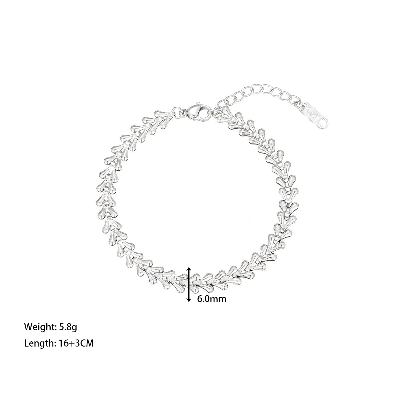 Wholesale Casual Solid Color Stainless Steel Plating White Gold Plated Gold Plated Bracelets Necklace