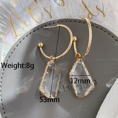 1 Pair Simple Style Classic Style Color Block Plating Alloy Gold Plated Drop Earrings