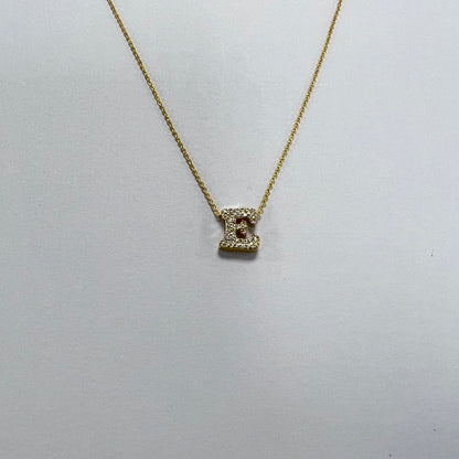 Simple Style Letter Copper Zircon Necklace In Bulk