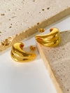 1 Pair Vintage Style Water Droplets Plating Copper 18k Gold Plated Ear Studs