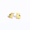 1 Pair Casual Simple Style Constellation Plating Inlay Stainless Steel Zircon 18k Gold Plated Ear Studs