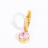 1 Piece Simple Style Solid Color Plating Inlay Stainless Steel Zircon 18k Gold Plated Ear Studs