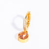 1 Piece Simple Style Solid Color Plating Inlay Stainless Steel Zircon 18k Gold Plated Ear Studs