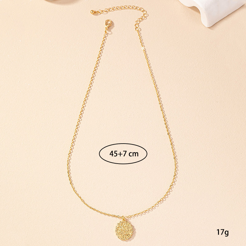 Simple Style Flower Alloy Wholesale Pendant Necklace