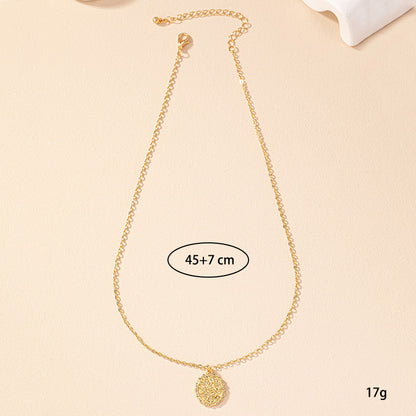 Simple Style Flower Alloy Wholesale Pendant Necklace