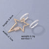 1 Pair Simple Style Pentagram Round Ball Plating Inlay Copper Zircon White Gold Plated Gold Plated Drop Earrings