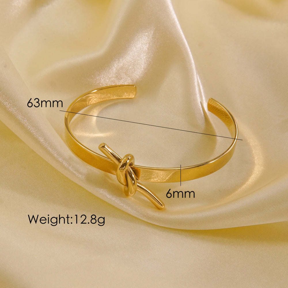 Simple Style Classic Style Solid Color Stainless Steel Polishing Bangle