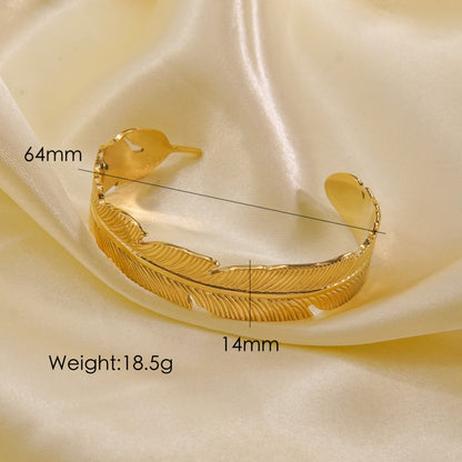 Simple Style Classic Style Solid Color Stainless Steel Polishing Bangle