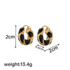 1 Pair French Style Geometric Plating Copper 18k Gold Plated Ear Studs