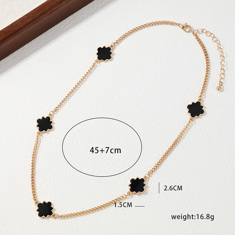 Elegant Geometric Solid Color Alloy Wholesale Necklace