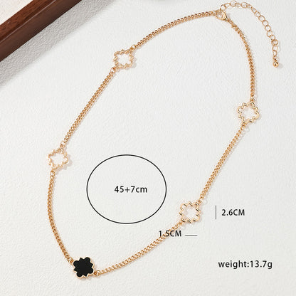 Elegant Geometric Solid Color Alloy Wholesale Necklace