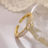 Simple Style Commute Color Block Copper Plating Inlay Zircon 18k Gold Plated Open Rings