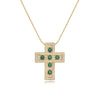 Simple Style Classic Style Cross Copper Plating Inlay Zircon 18k Gold Plated Pendant Necklace