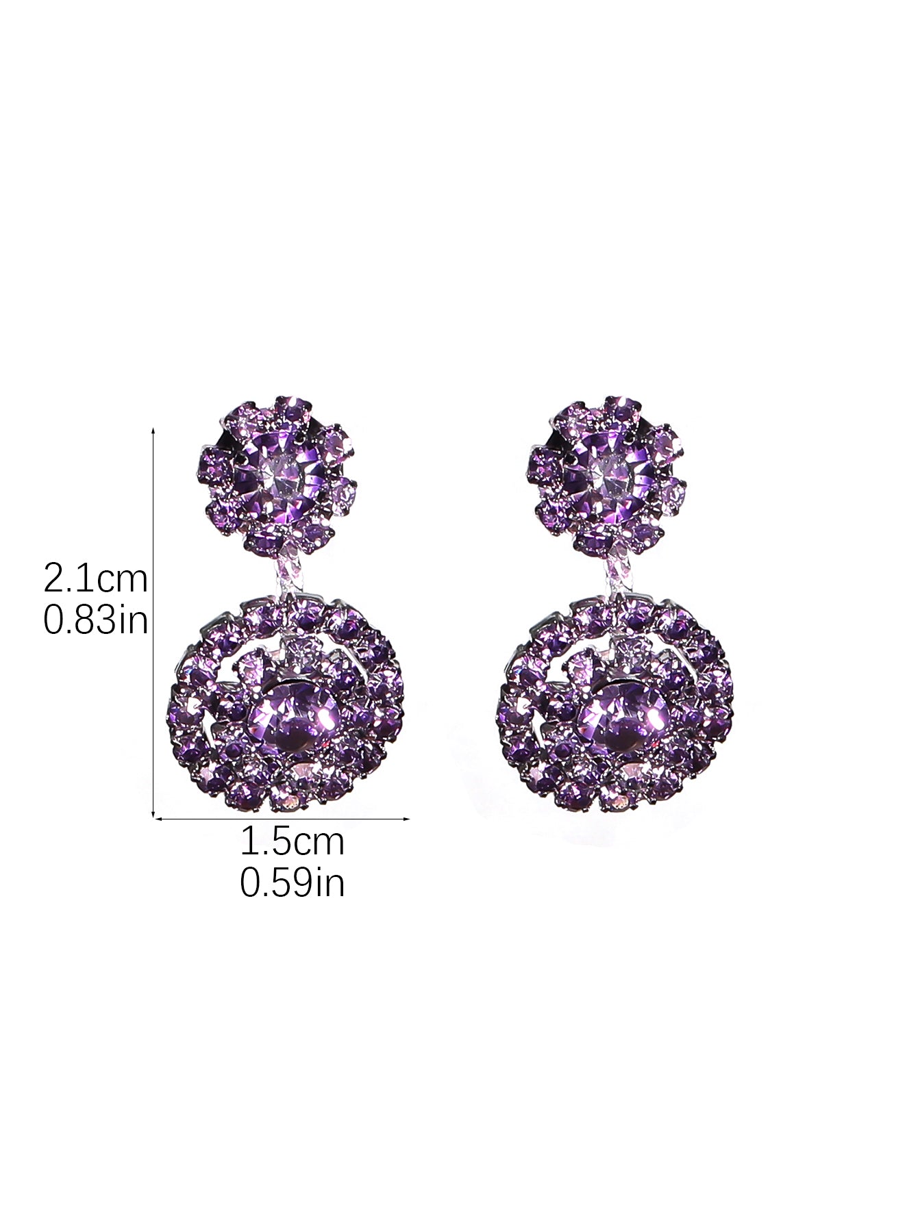 1 Pair Glam Shiny Snowflake Plating Inlay Alloy Rhinestones Drop Earrings