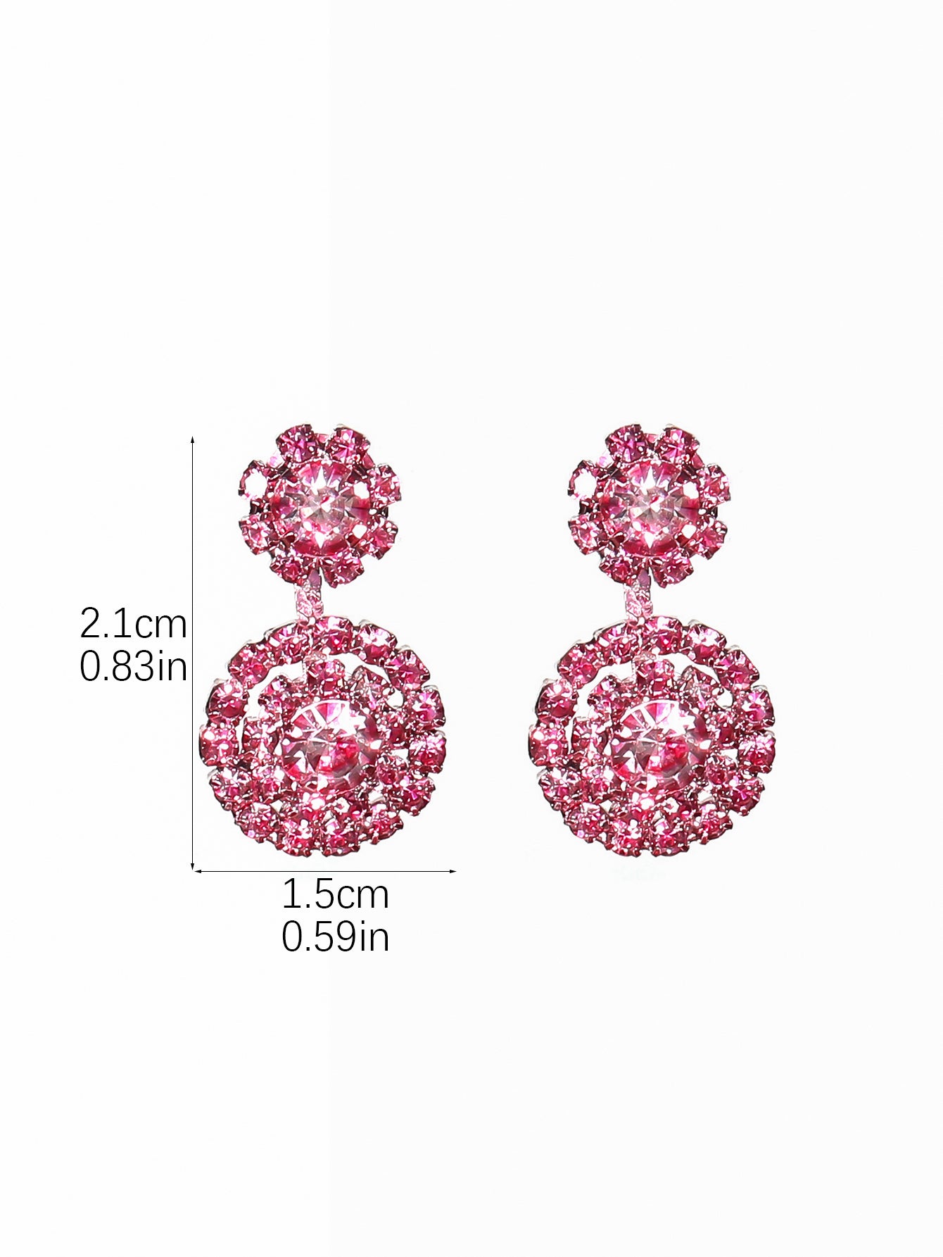 1 Pair Glam Shiny Snowflake Plating Inlay Alloy Rhinestones Drop Earrings