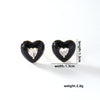 1 Pair Cute Simple Style Heart Shape Enamel Inlay Copper Zircon Gold Plated Ear Studs