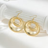 1 Pair Simple Style Classic Style Solid Color Plating Stainless Steel Alloy Gold Plated Drop Earrings