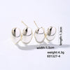 1 Pair Retro Simple Style Geometric Heart Shape Plating Copper Ear Studs