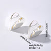 1 Pair Simple Style Geometric Heart Shape Plating Copper Ear Studs