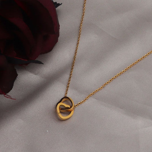 Wholesale Elegant Streetwear Solid Color Stainless Steel Plating 18k Gold Plated Pendant Necklace