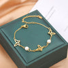 Simple Style Classic Style Butterfly Stainless Steel Patchwork Bracelets