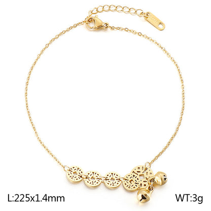 Basic Lady Geometric Titanium Steel Plating Women's Anklet