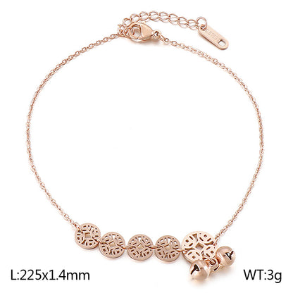 Basic Lady Geometric Titanium Steel Plating Women's Anklet