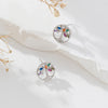 1 Pair Elegant Tree Plating Inlay Copper Zircon Ear Studs