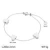 Casual Basic Flower Titanium Steel Bracelets