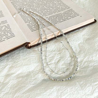 Elegant Glam Shiny Geometric Imitation Pearl Copper Beaded Layered Bracelets Necklace