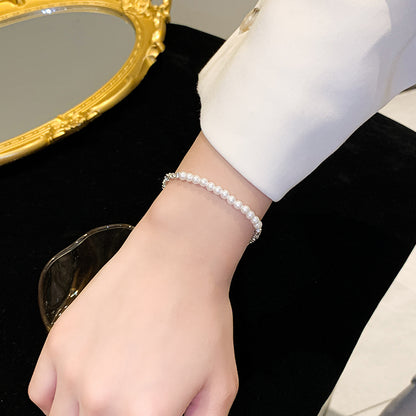 Elegant Glam Solid Color Imitation Pearl Copper Women's Bracelets