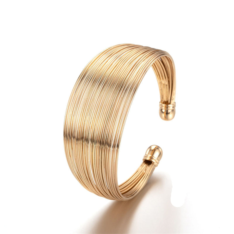 Punk Modern Style Streetwear Geometric Alloy Plating 18k Gold Plated Gold Plated Silver Plated Women's Bangle