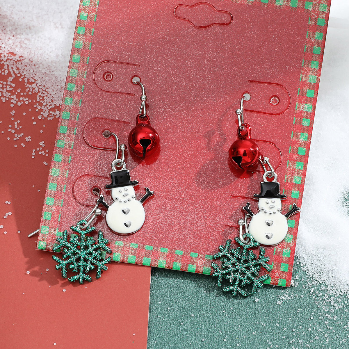 1 Pair Cute Christmas Hat Christmas Tree Santa Claus Plating Alloy Drop Earrings