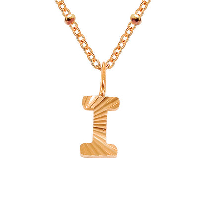 Wholesale Simple Style Letter Stainless Steel Titanium Steel Plating Gold Plated Pendant Necklace