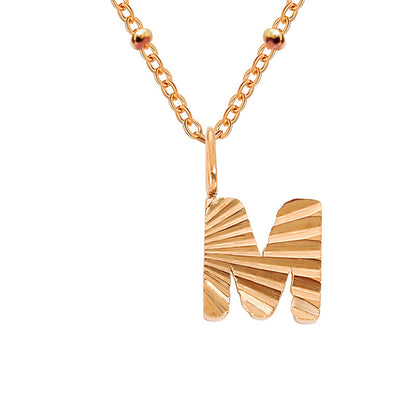 Wholesale Simple Style Letter Stainless Steel Titanium Steel Plating Gold Plated Pendant Necklace