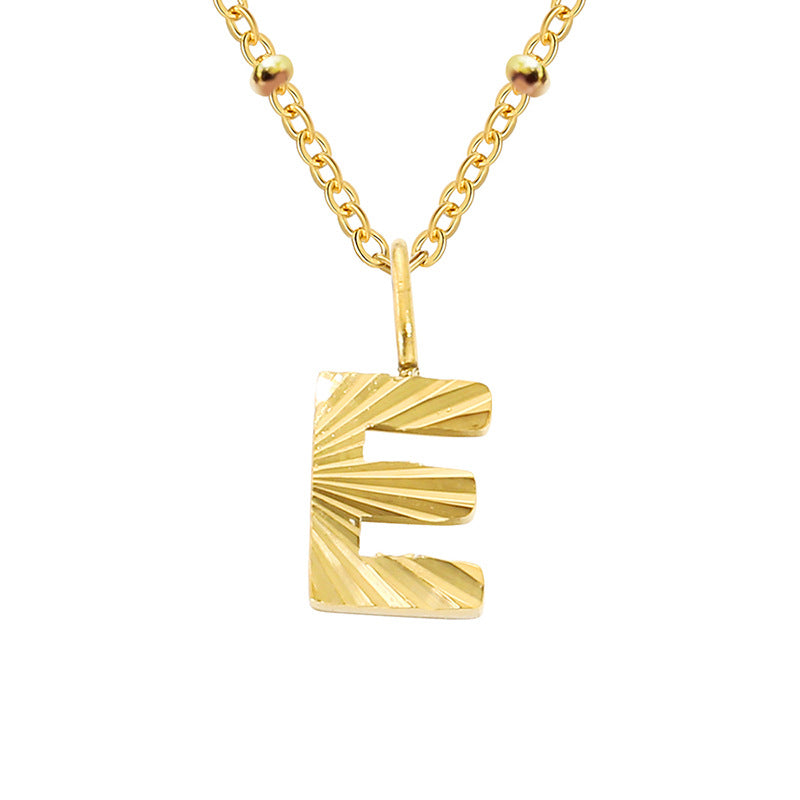 Wholesale Simple Style Letter Stainless Steel Titanium Steel Plating Gold Plated Pendant Necklace