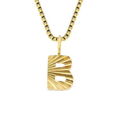 Wholesale Simple Style Classic Style Letter Stainless Steel Titanium Steel Plating Gold Plated Pendant Necklace